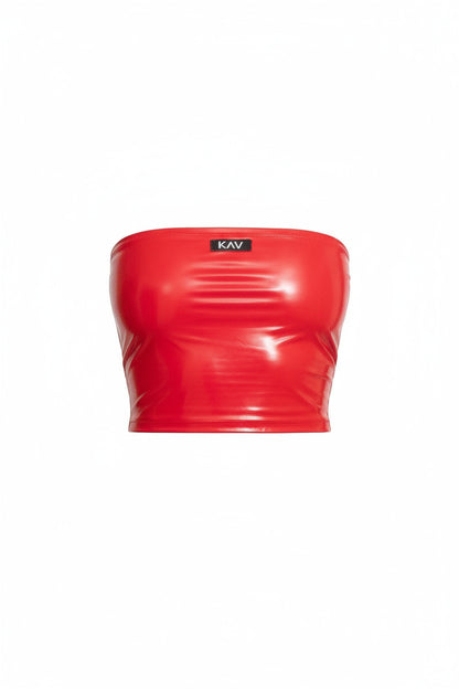 Red Latex Minimal Corset