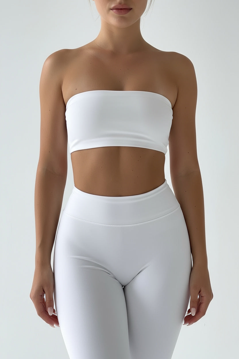 White Original Cotton Jersey Mini Bandeau Top