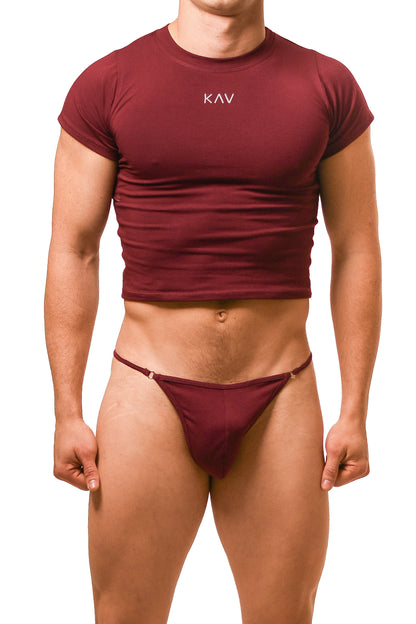 Dark Red Alberto G-String Set