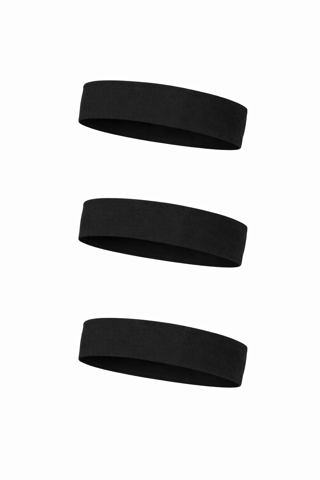 Black Cotton Jersey Headband Trio Pack