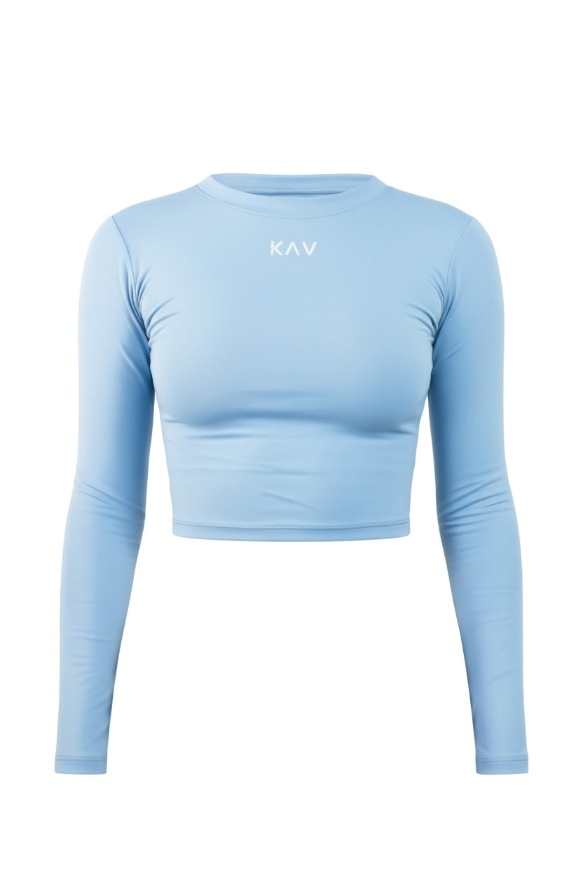 Baby Blue Long Sleeve Magnet Top