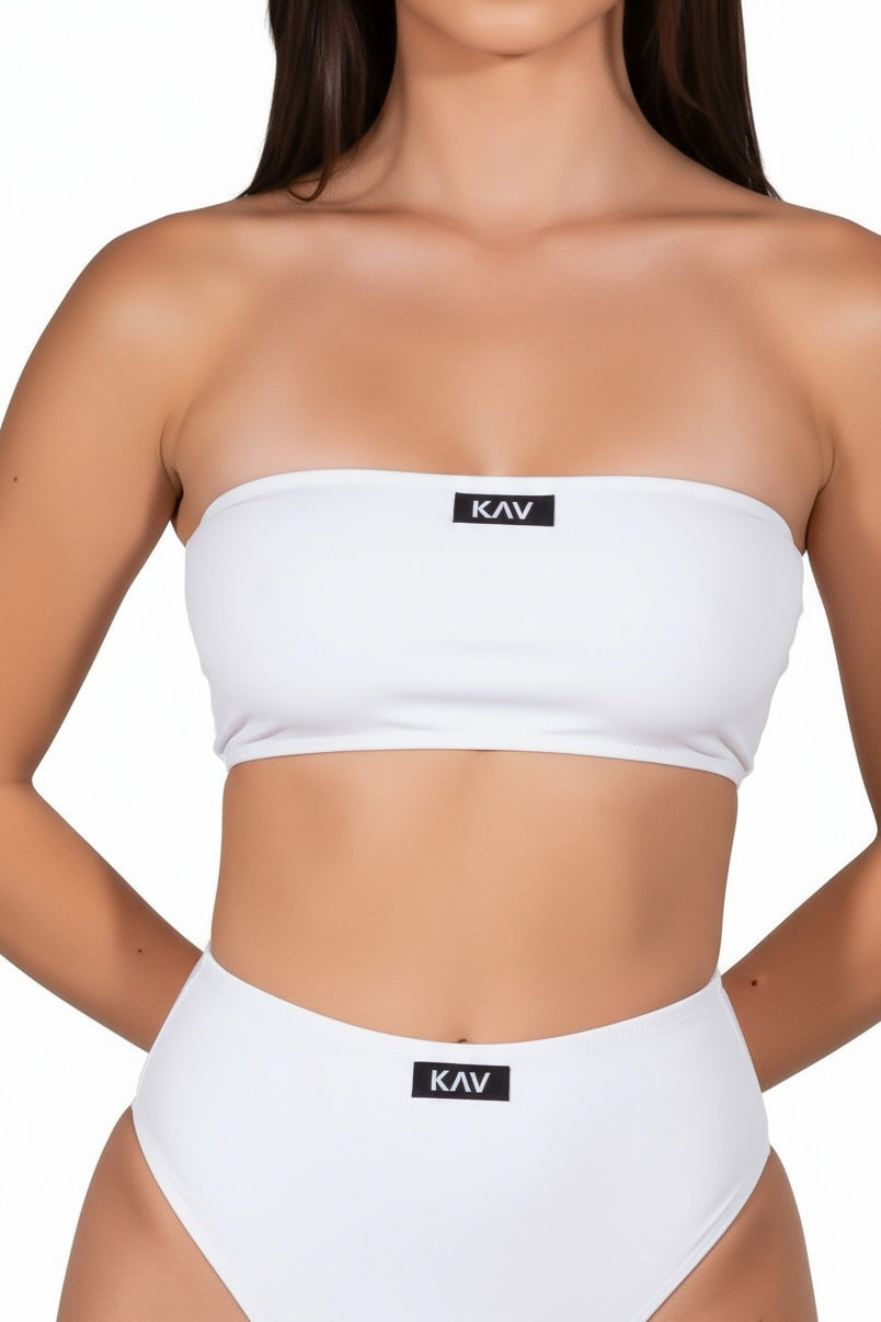 White Swim Tube Top
