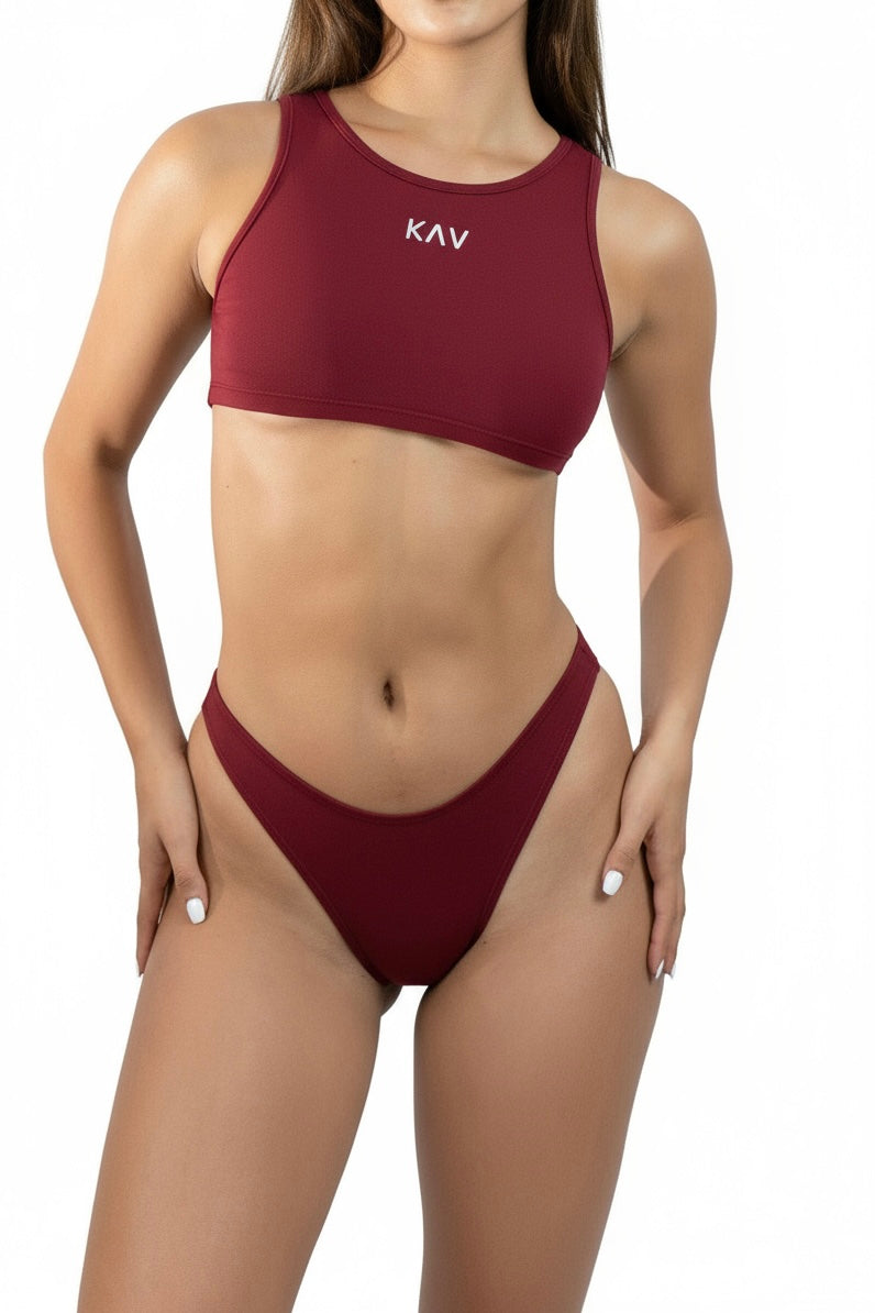 Dark Red Original Super Cropped Tank Top
