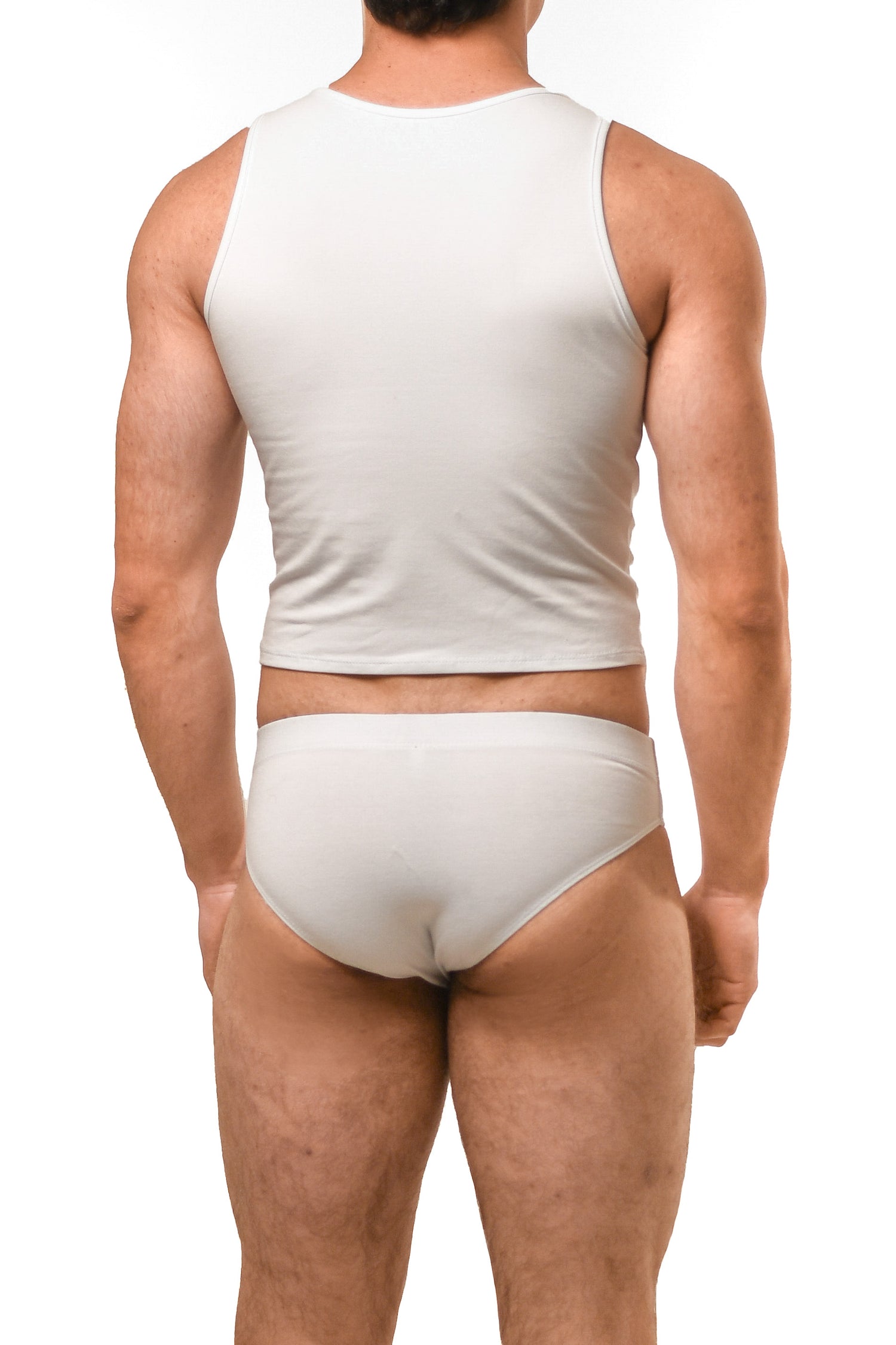 White Tank Brief Set