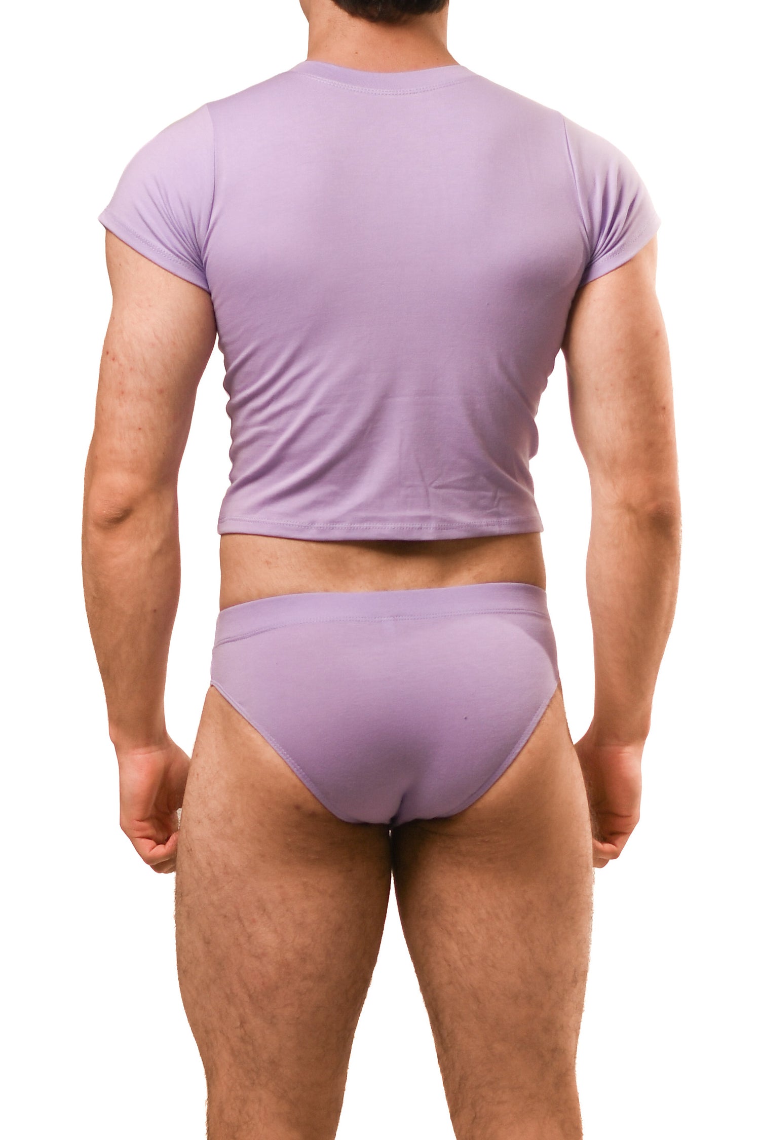 Lilac Magnet Baby Tee Brief Set