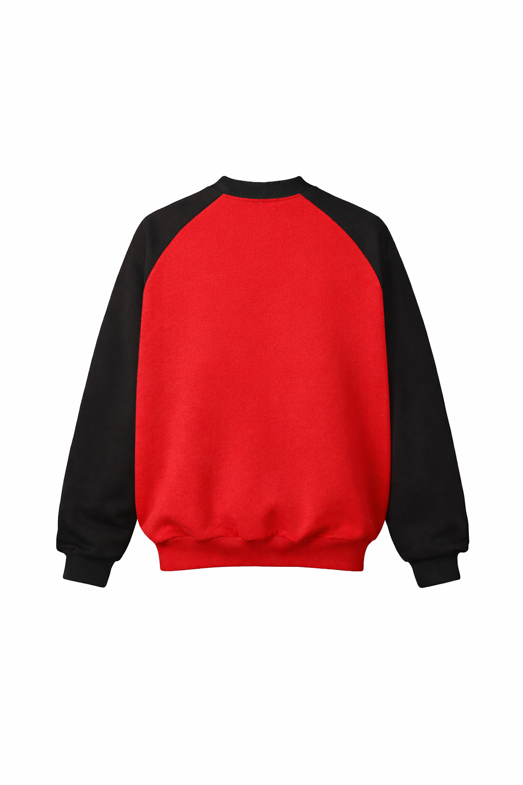Red Raglan University Sweater