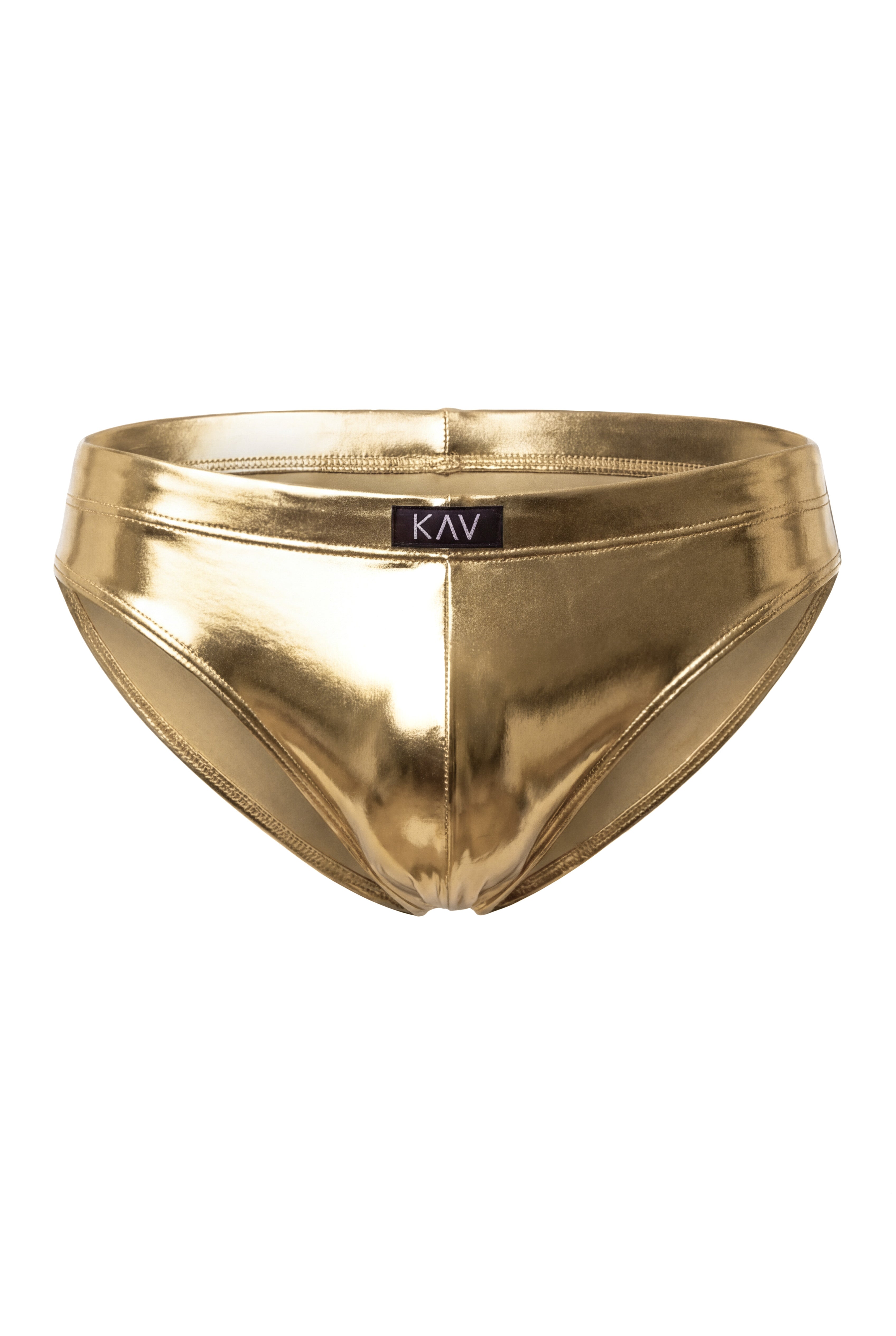 Metallic Gold Minimal Swim Brief