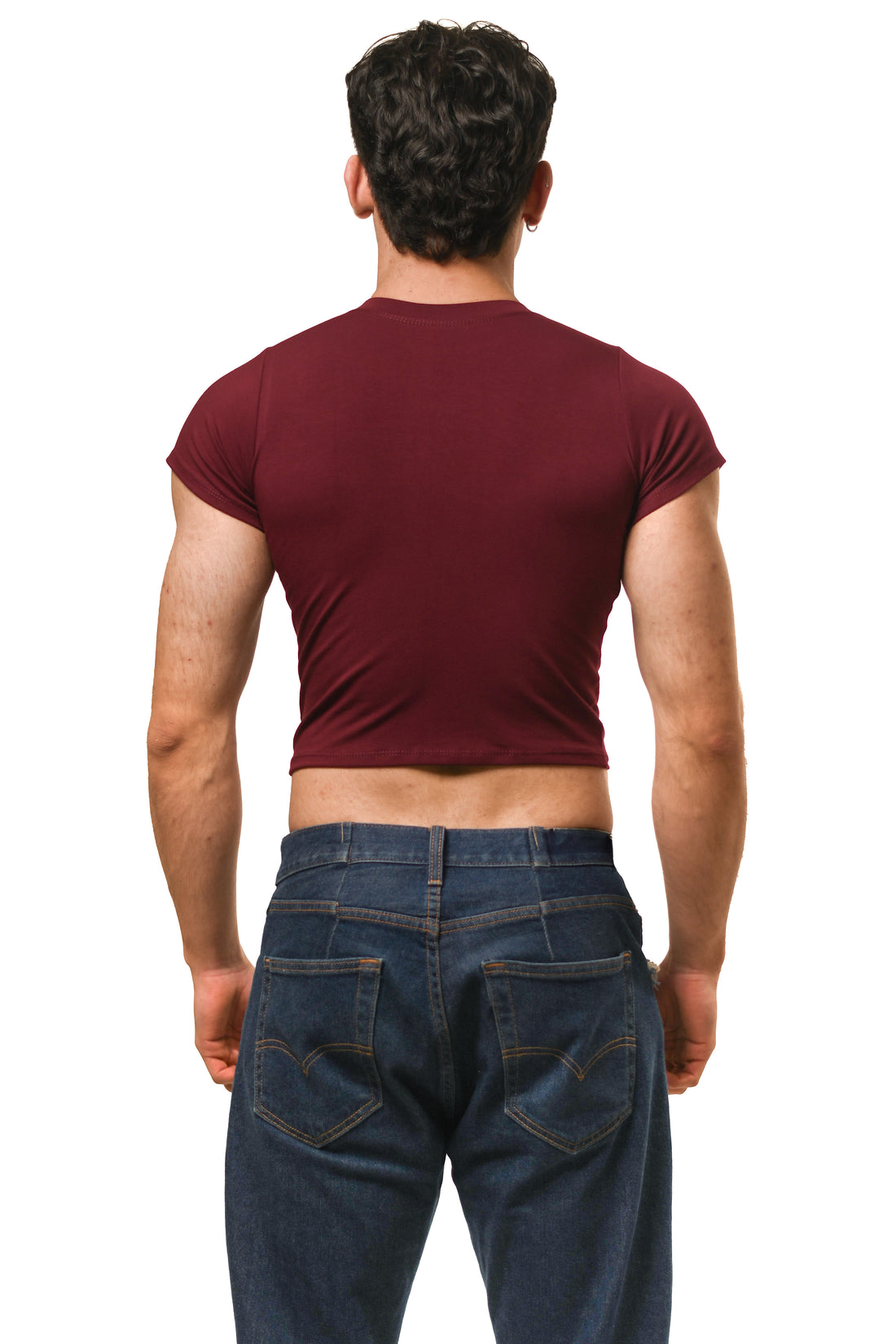 Dark Red Magnet Baby Tee