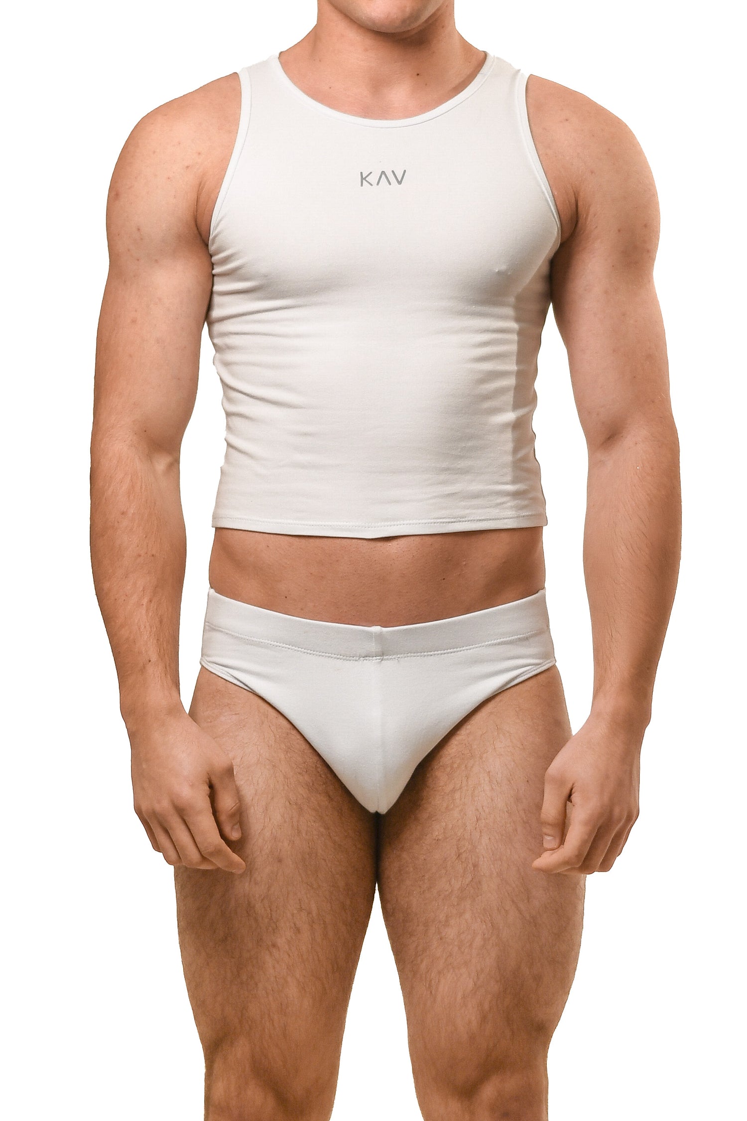 White Tank Brief Set