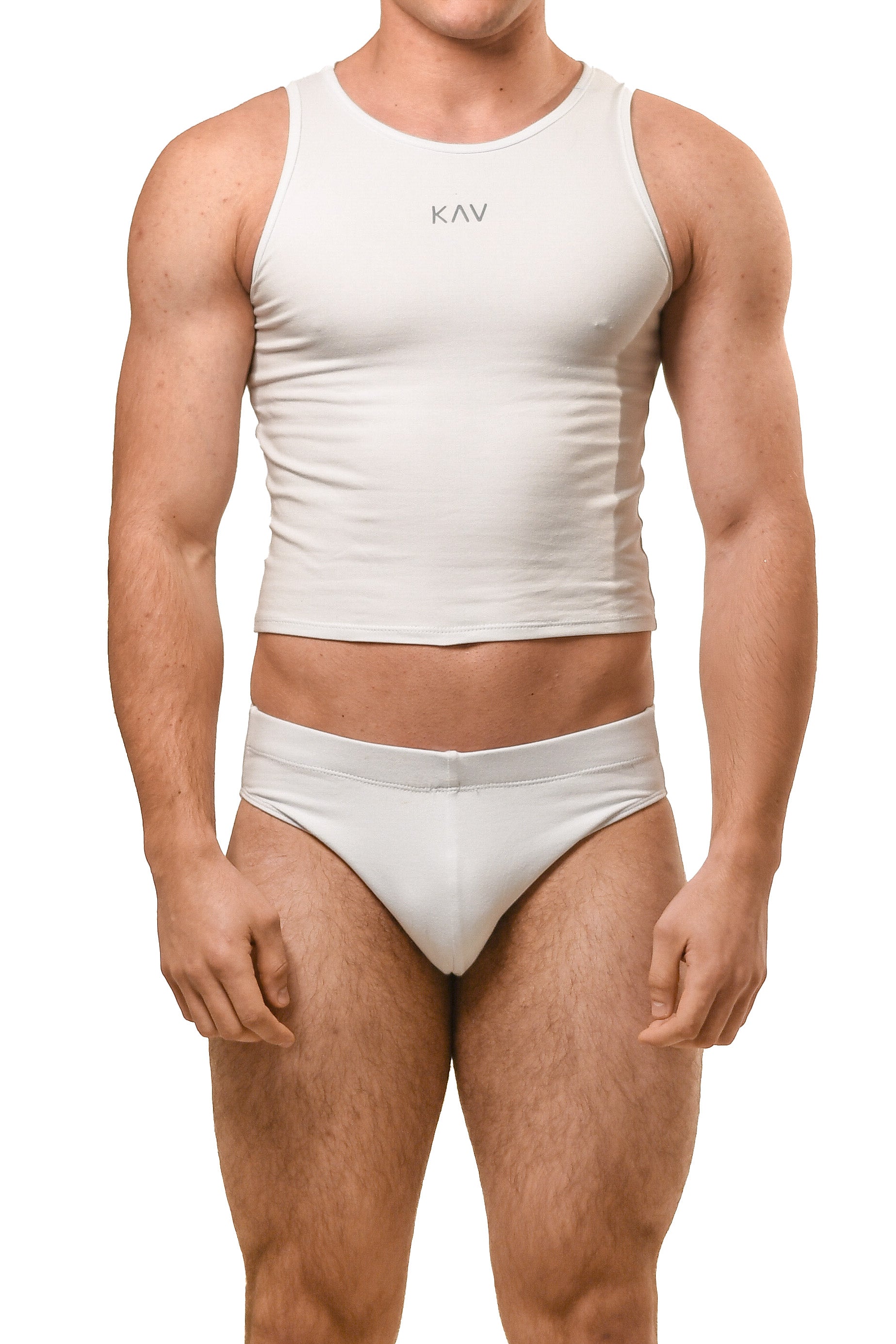 White Tank Brief Set