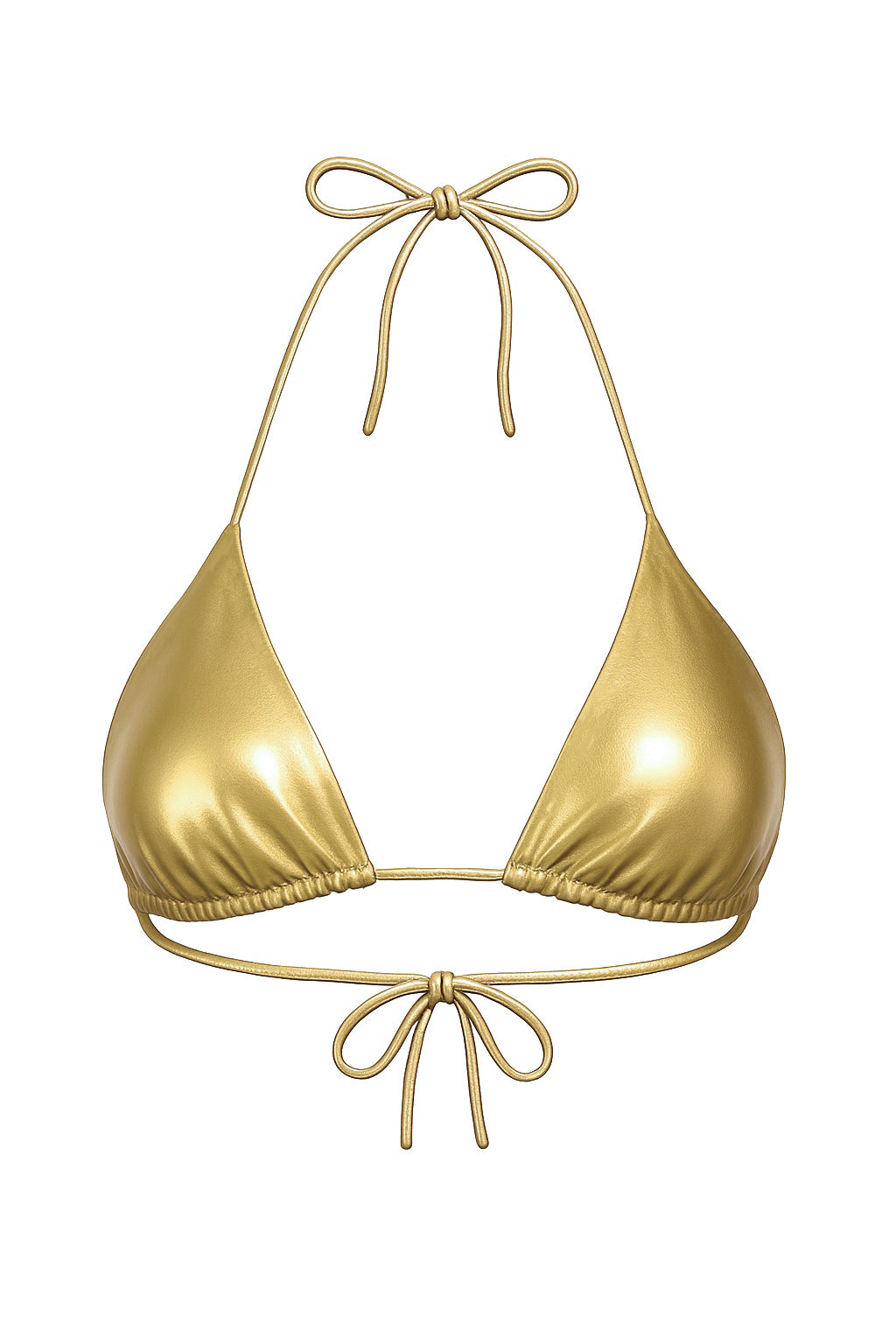Gold Metallic Triangle Top