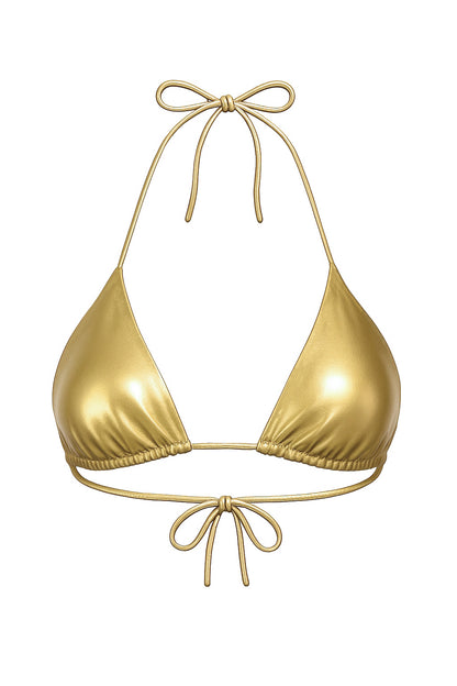 Gold Metallic Triangle Top