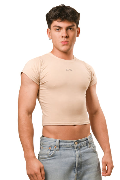 Beige Magnet Baby Tee