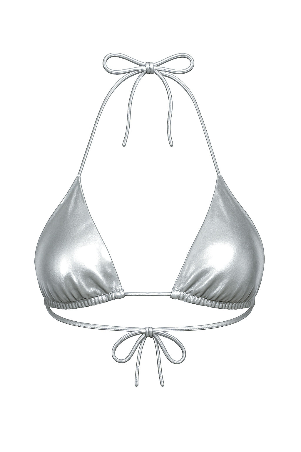 Silver Metallic Triangle Top