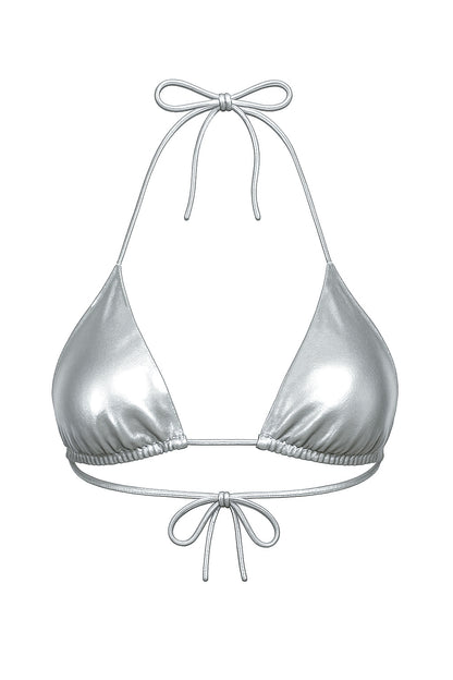 Silver Metallic Triangle Top