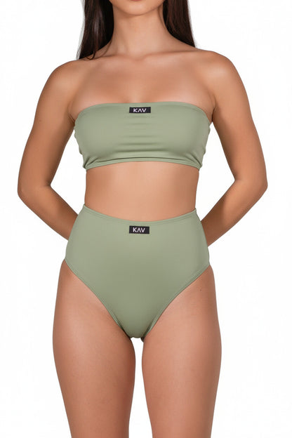 Olive Green Swim Tube Top