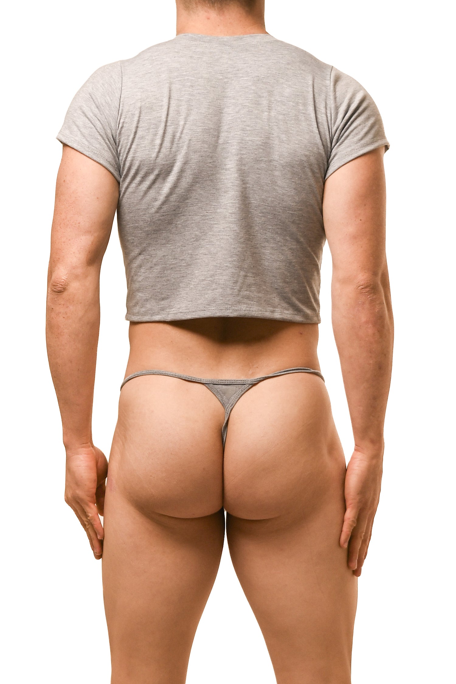 Gray Baby Tee G-String Set