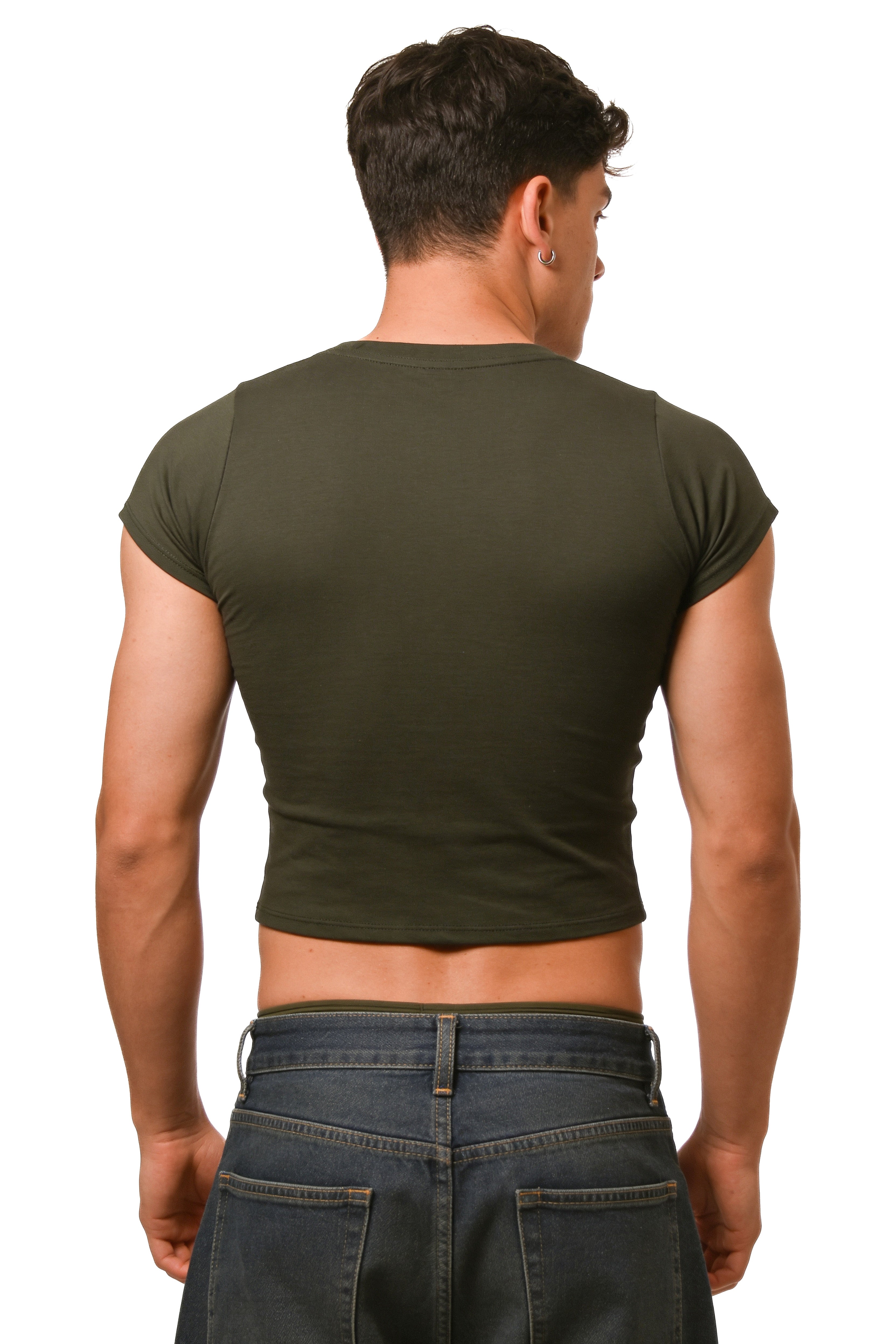 Dark Green Magnet Baby Tee