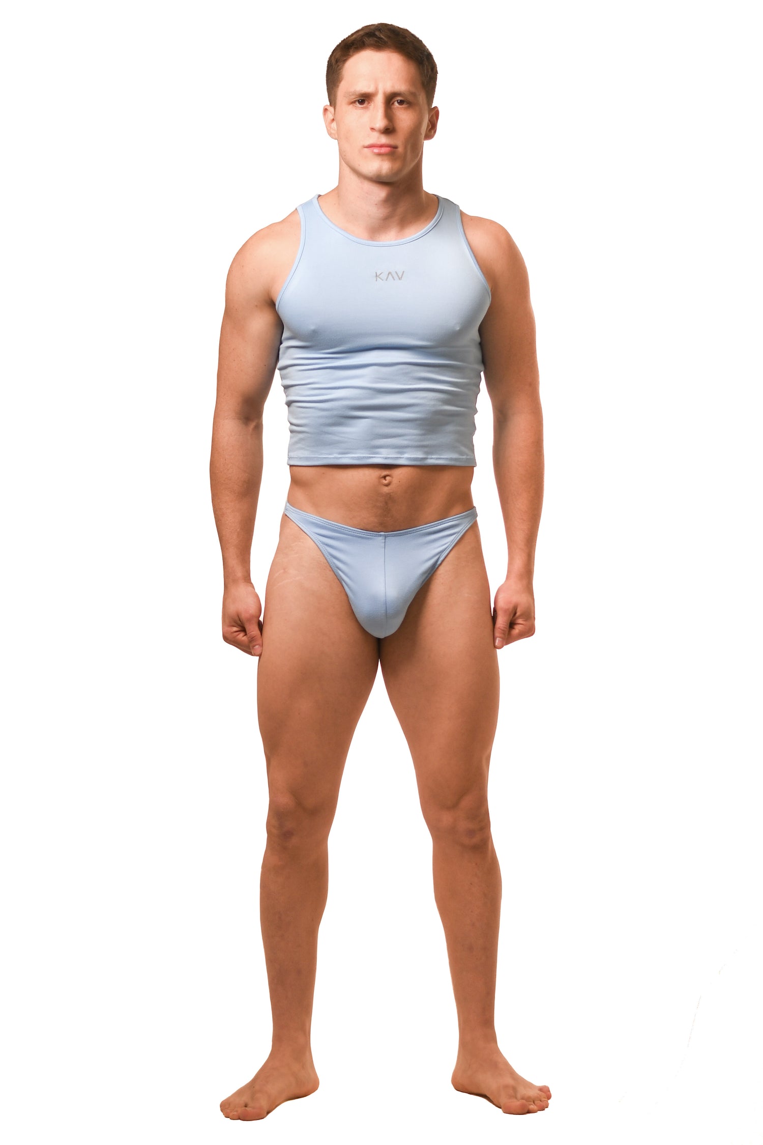 Baby Blue Gabriel Thong Set