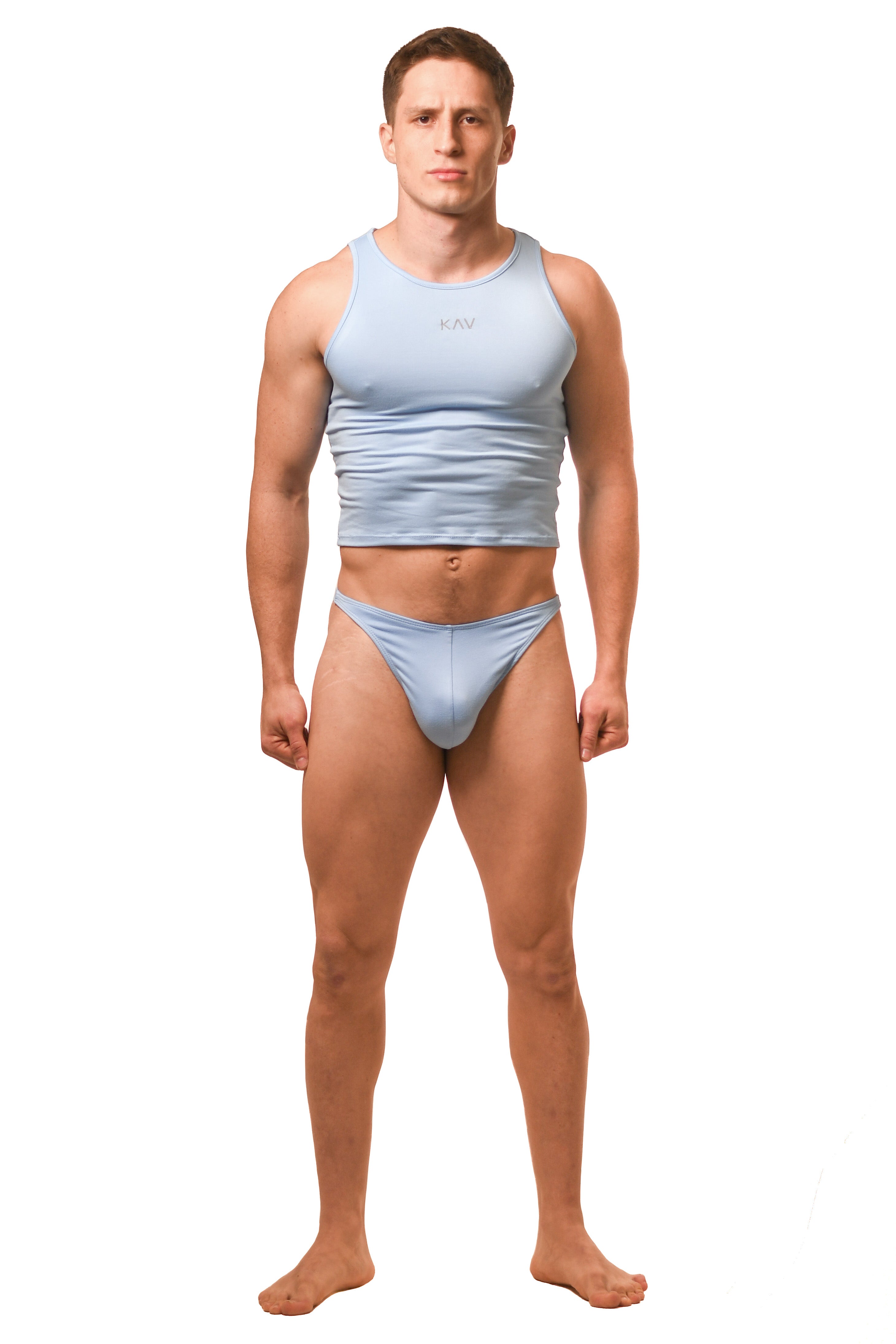 Baby Blue Gabriel Thong Set