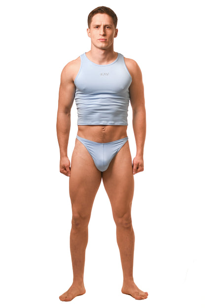 Baby Blue Gabriel Thong Set