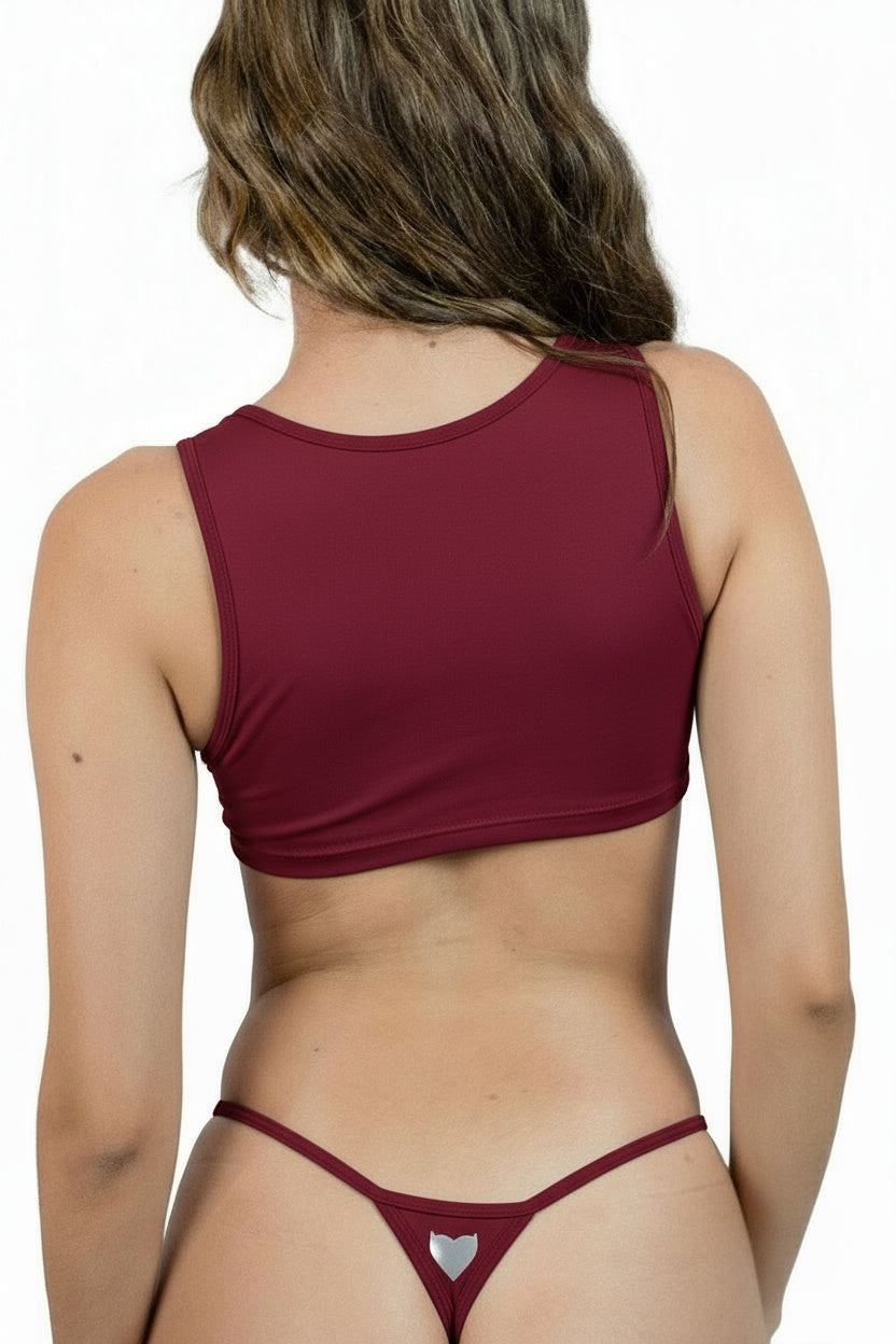 Dark Red Woman G-String Thong