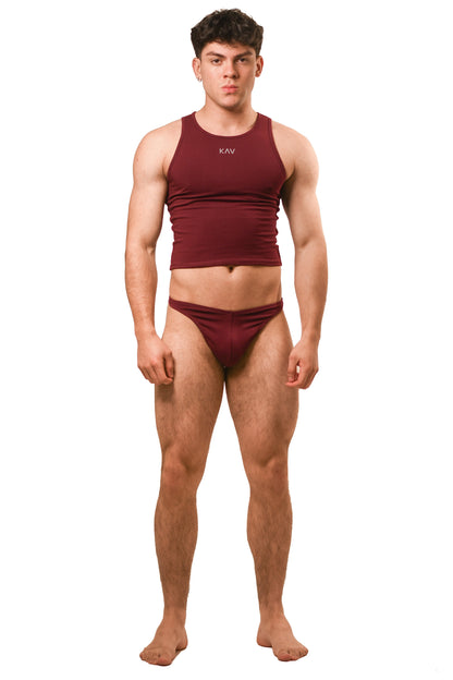 Dark Red Magnet Tank Top