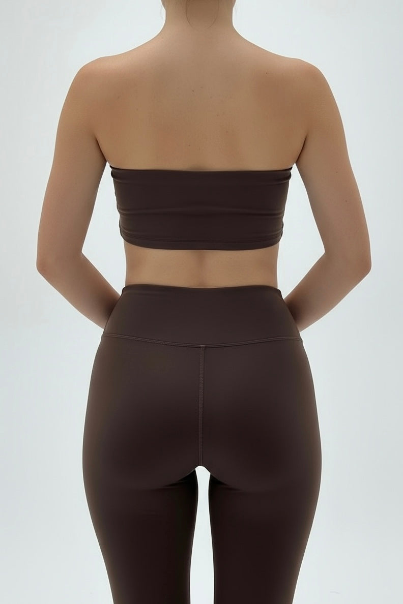Dark Brown Original Cotton Jersey Mini Bandeau Top