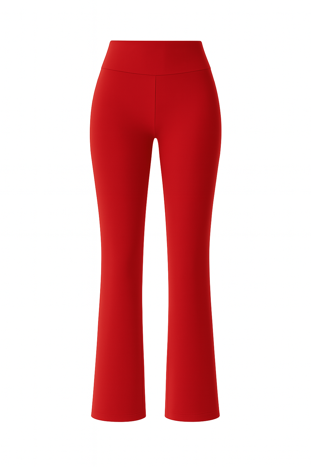 Red Basic Straight-Cut Cotton Jersey Leggings