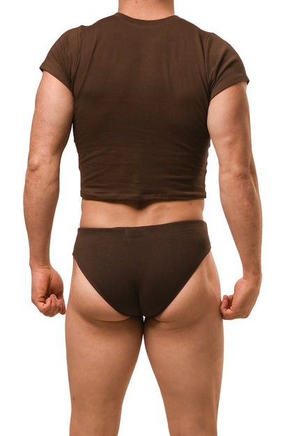 Hot Brown Alberto Brief Set