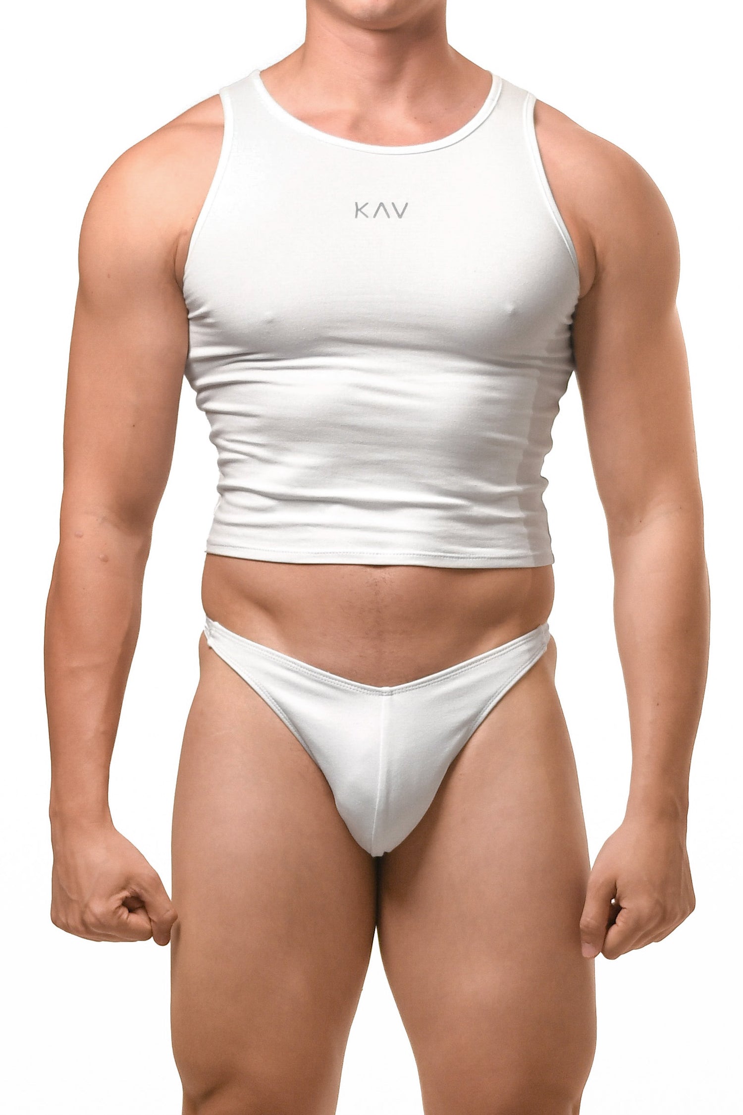 White Gabriel Thong Set