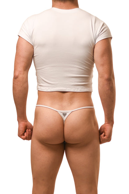 White Alberto G-String Set