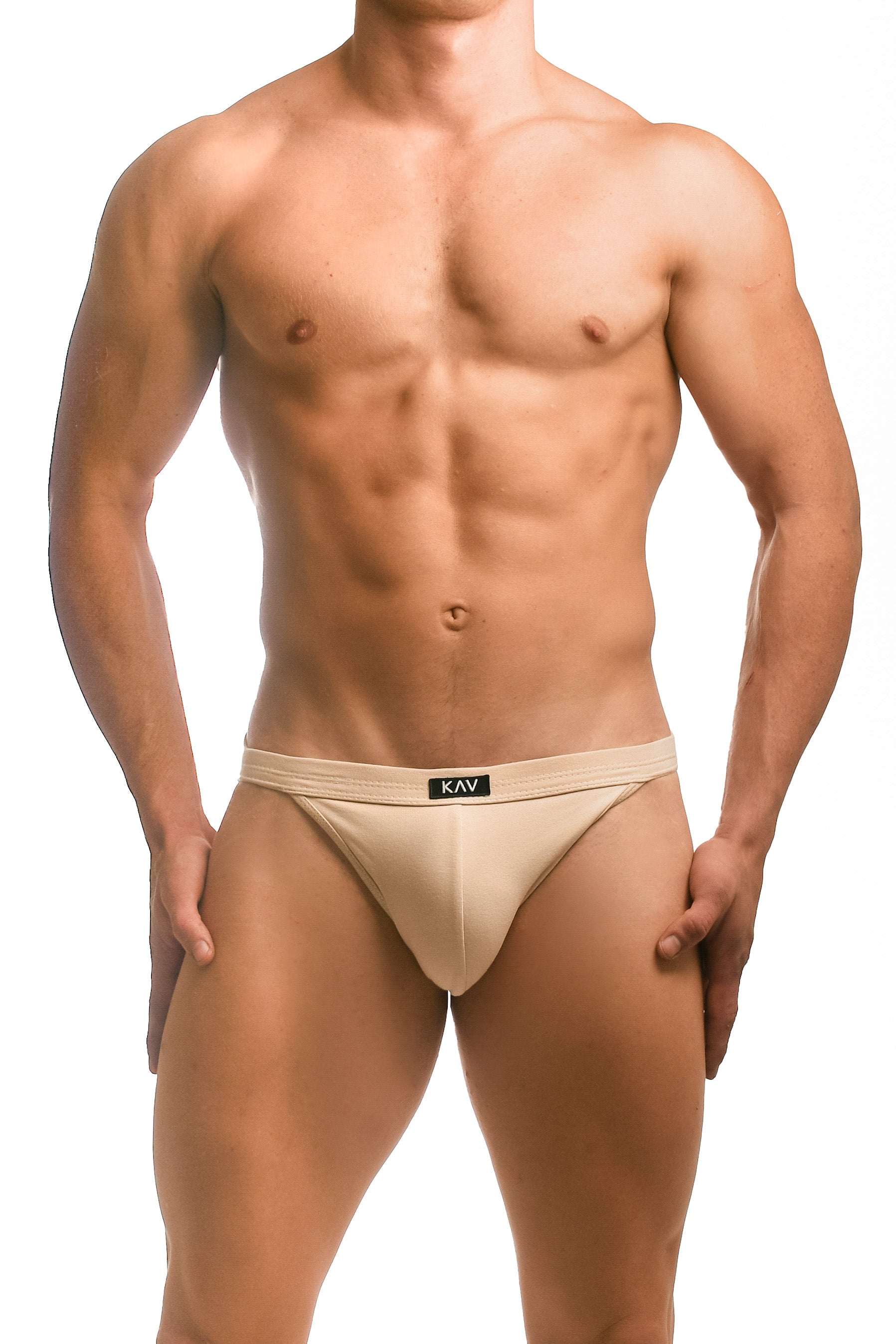 Beige Original Cotton Jersey Jockstrap