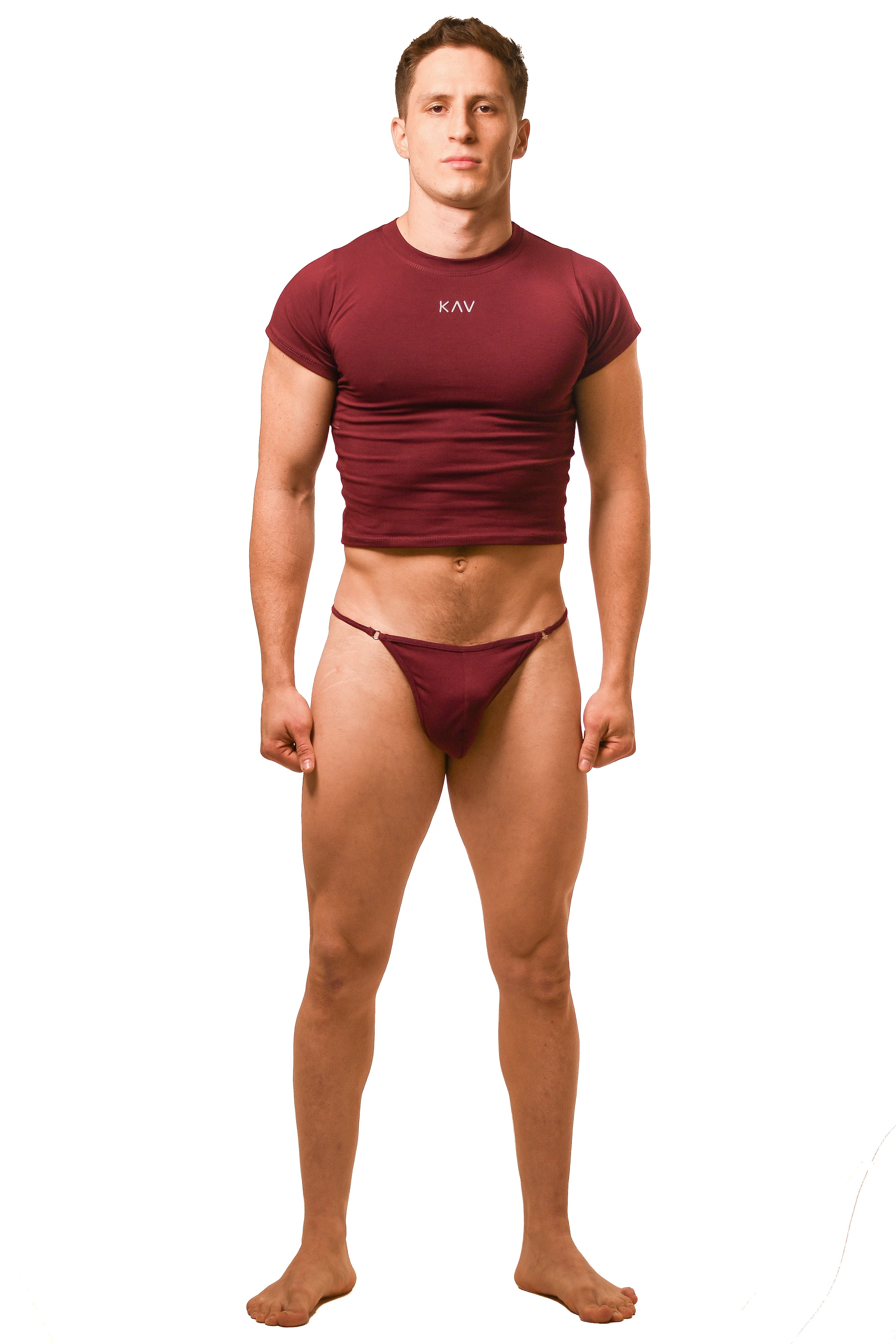 Dark Red Alberto G-String Set