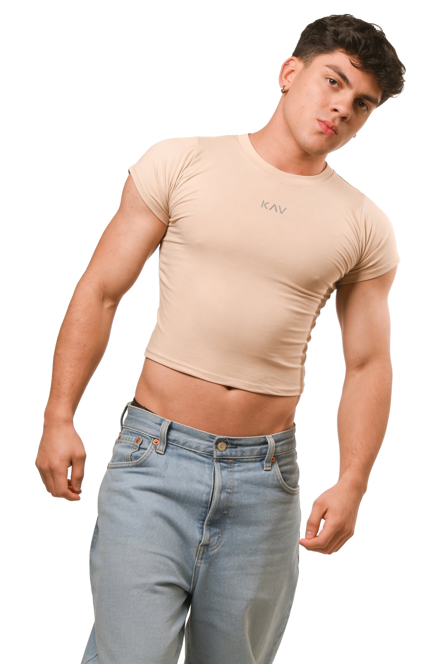 Beige Magnet Baby Tee