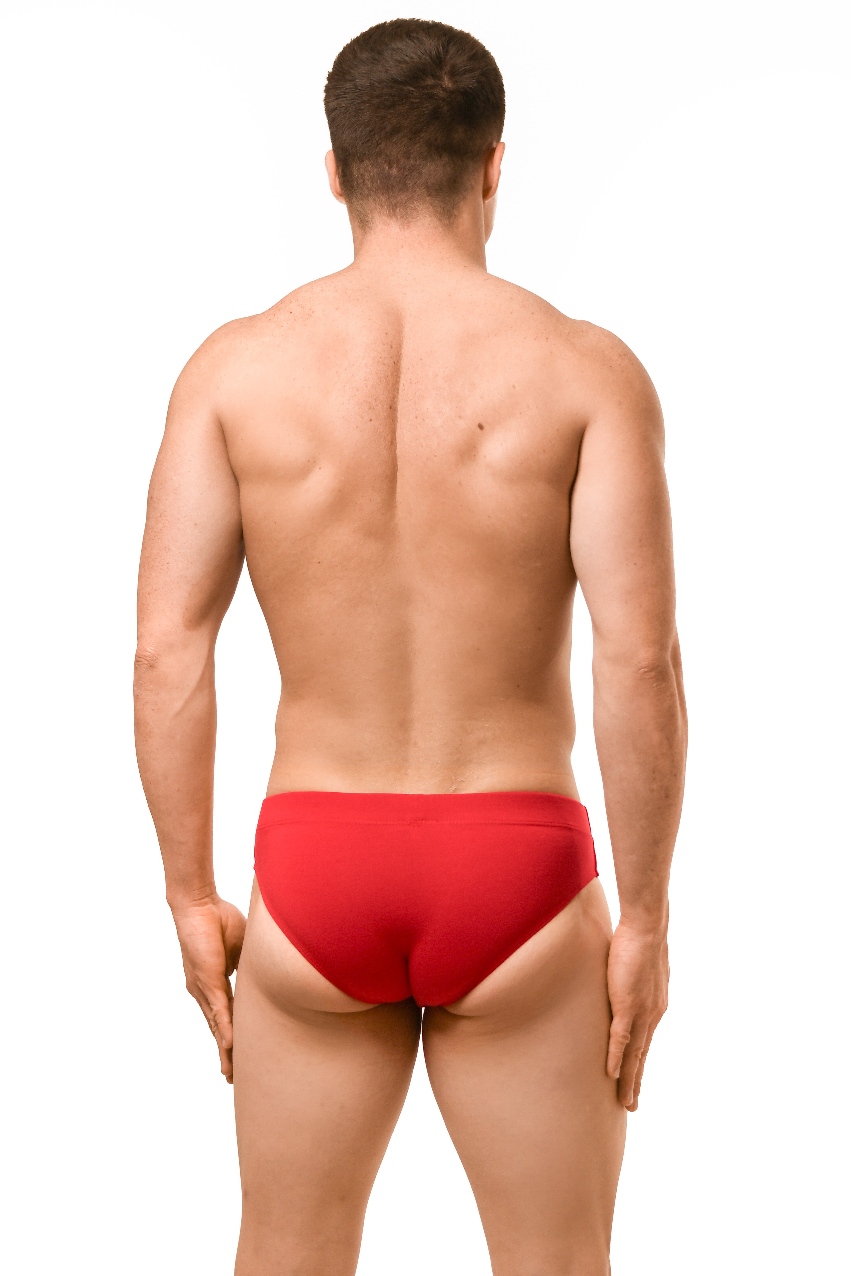 Red Cotton Jersey Brief