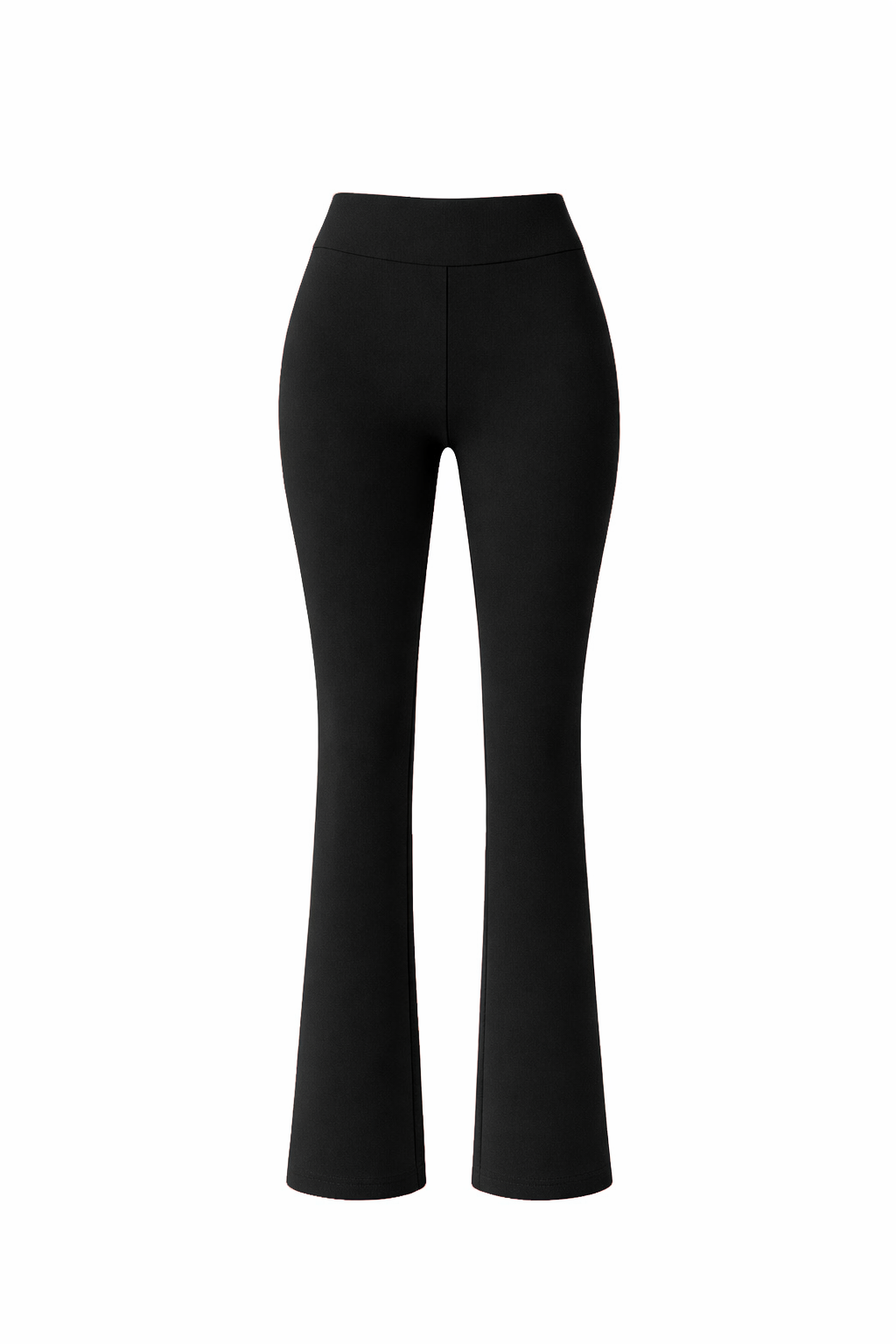 Black Basic Straight-Cut Cotton Jersey Leggings