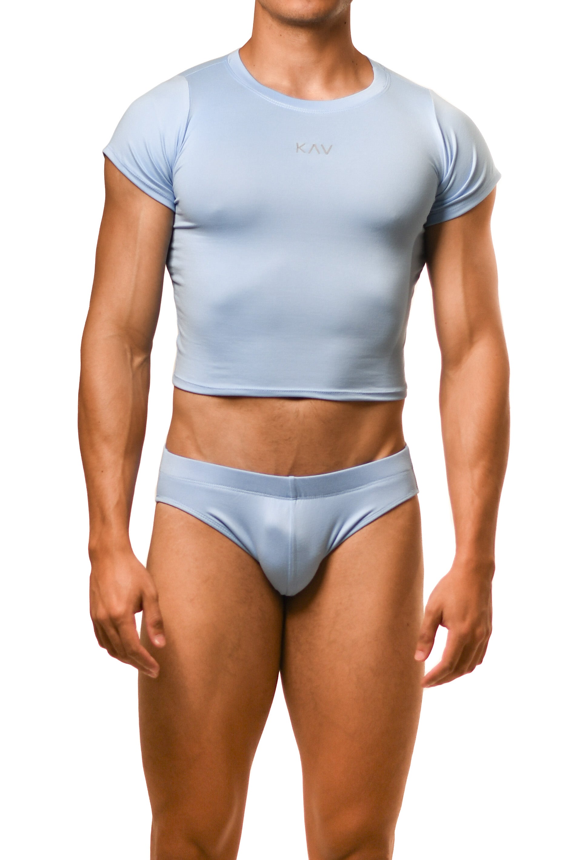 Baby Blue Magnet Baby Tee Brief Set