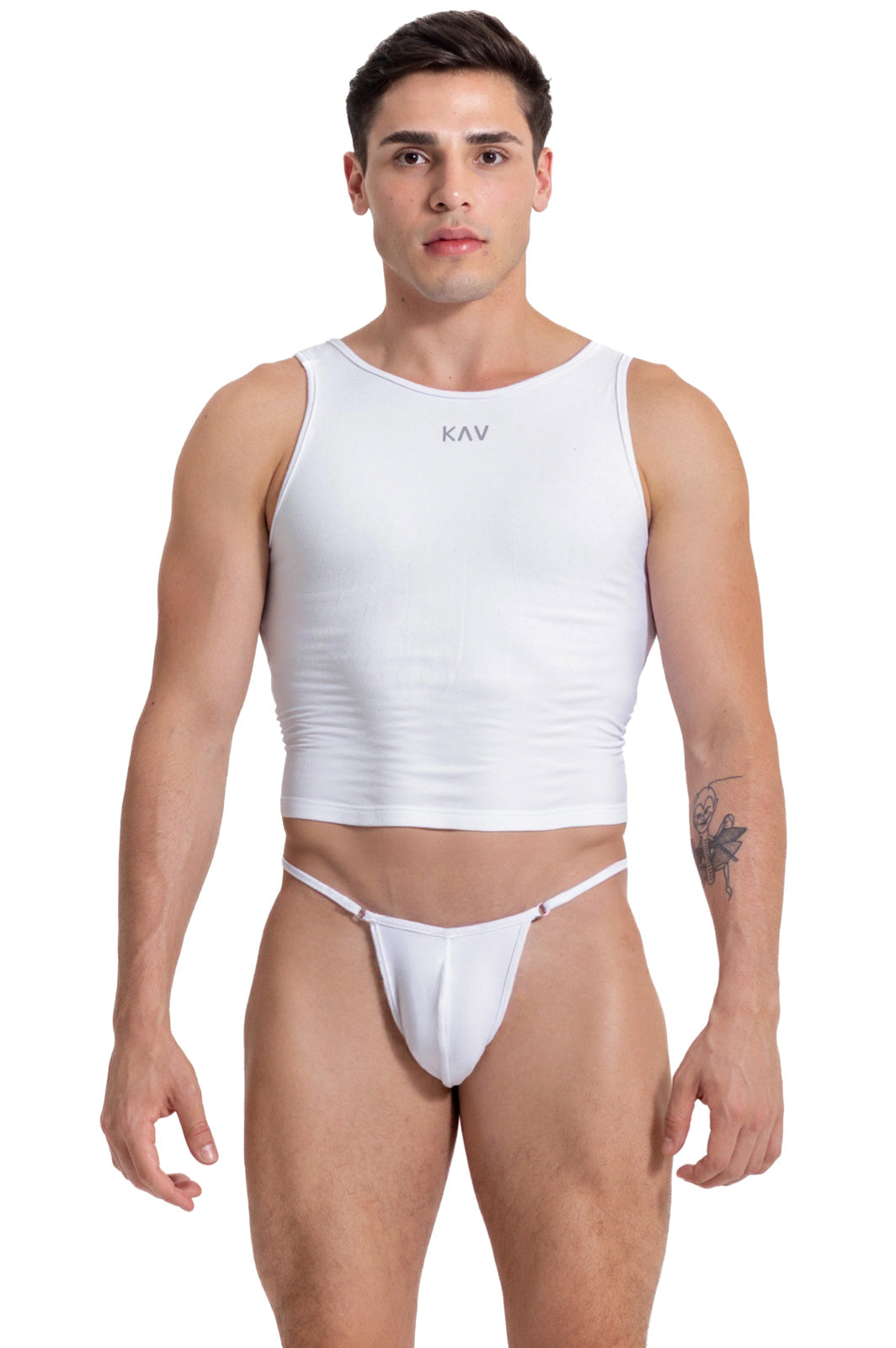 White Magnet Tank Top