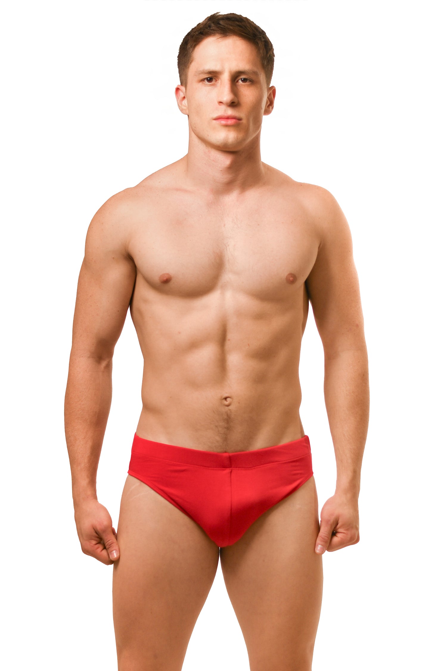 Red Cotton Jersey Brief