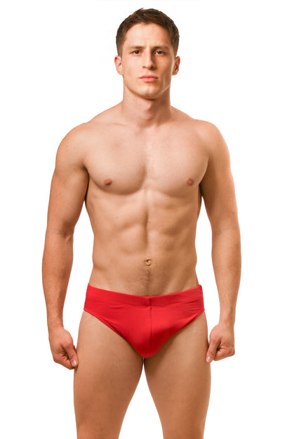 Red Cotton Jersey Brief