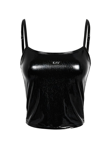Black Original Metallic Cami Top