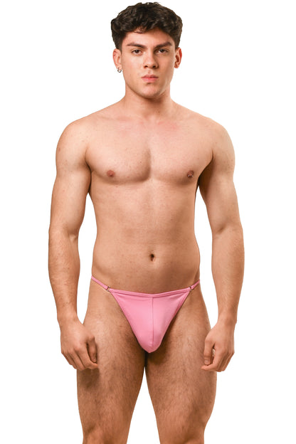 Pink Cotton Jersey Men G-String