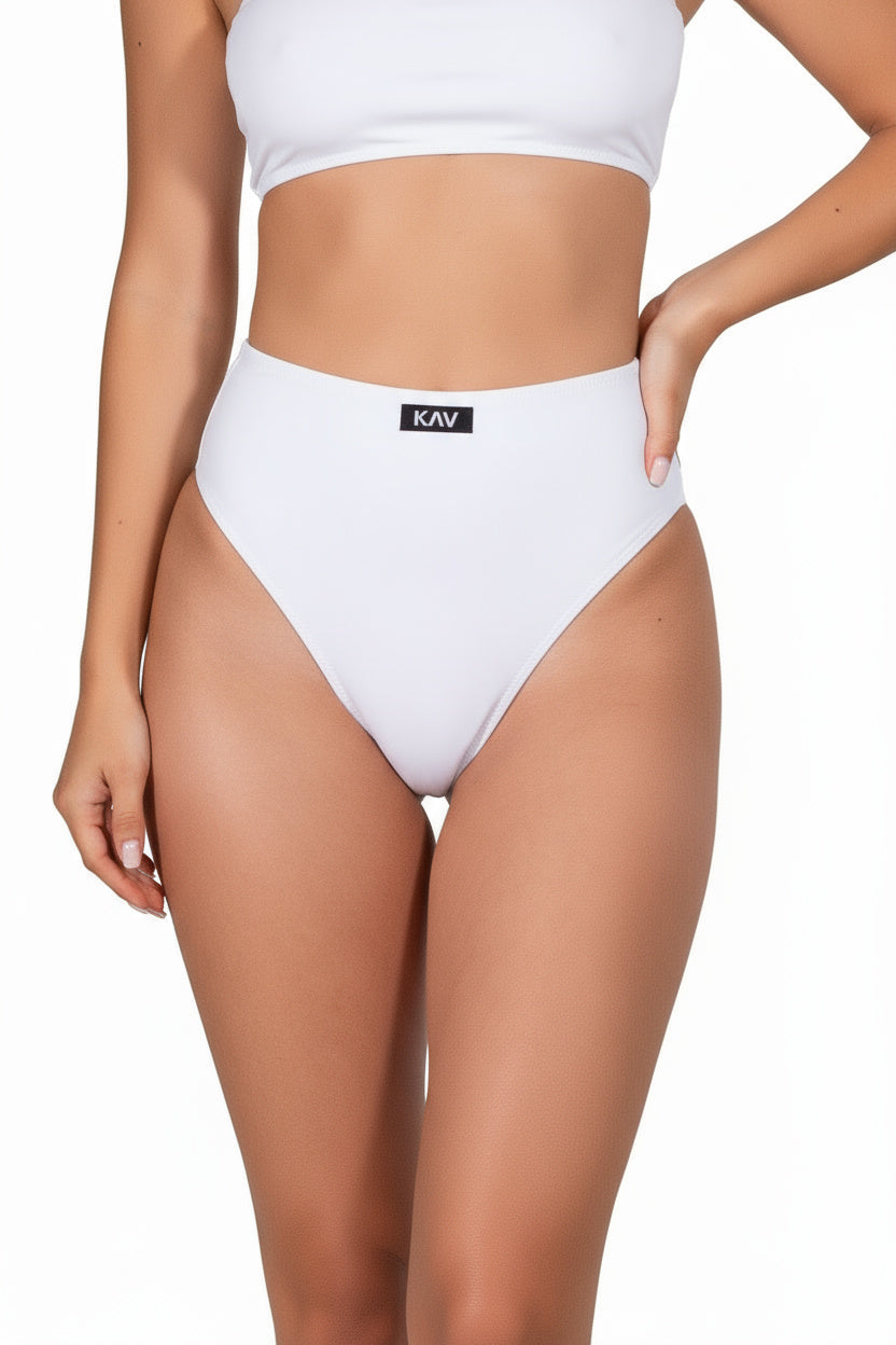 White Swim Minimal High Waist Bottom