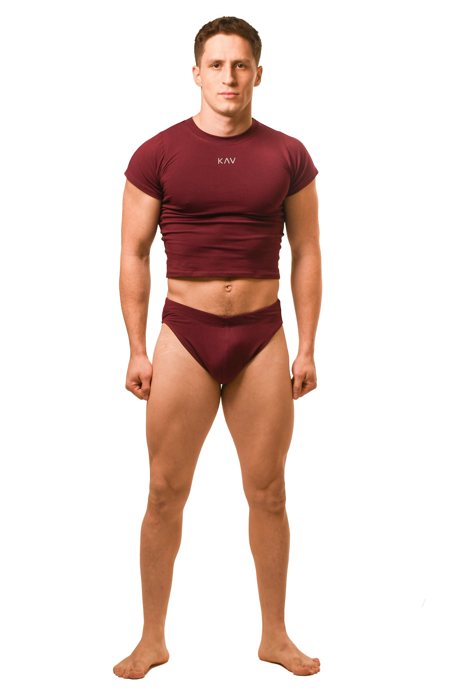 Dark Red Alberto Brief Set