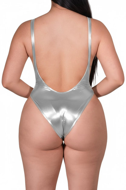 Metallic Silver Angel One Piece