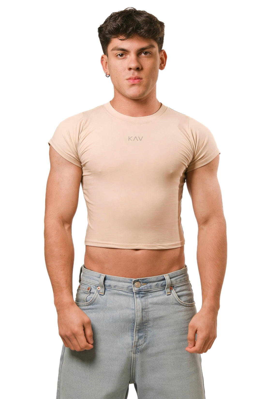 Beige Magnet Baby Tee