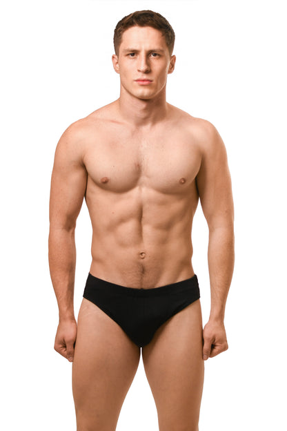 Black Cotton Jersey Brief