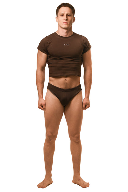 Hot Brown Alberto Brief Set