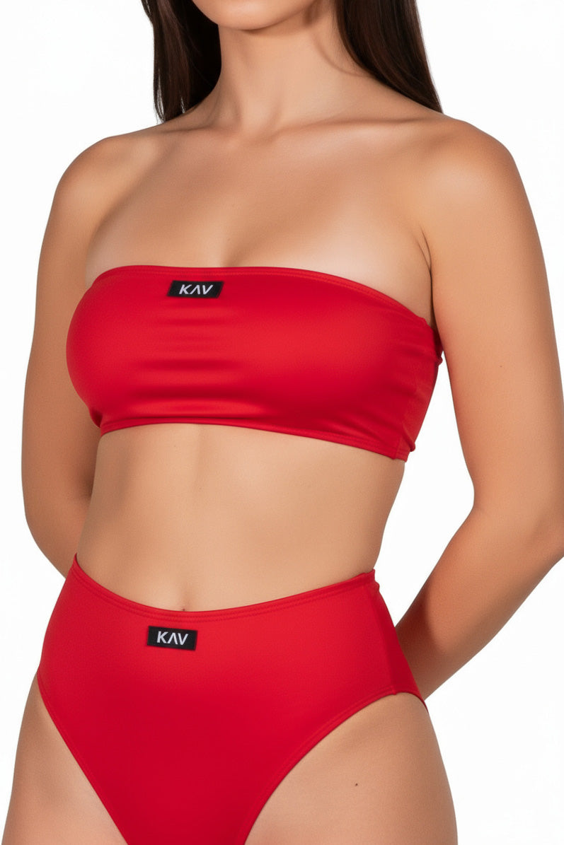 Red Swim Tube Top